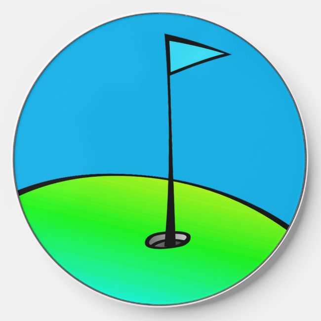 Blue Green Golf Design Sports Wireless Charger