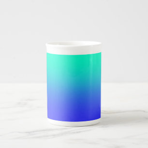 Blue Green Gradient  Bone China Mug