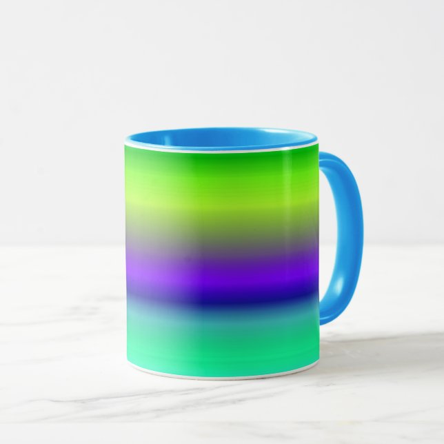 Blue Green Gradient Mug (Front Right)