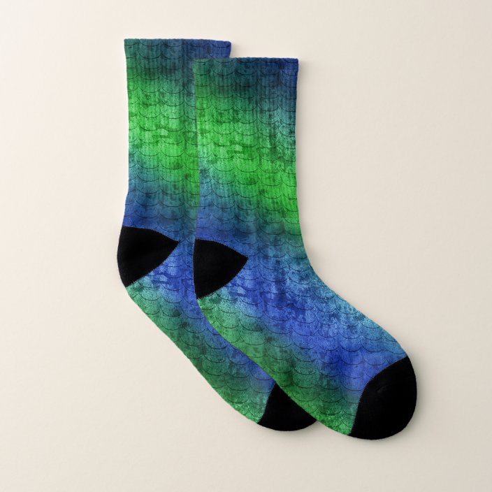 Blue Green Gradient Socks | Zazzle.com