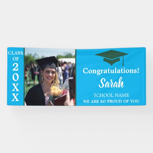 Blue  Green Graduation Photo Class Of 2023 Banner