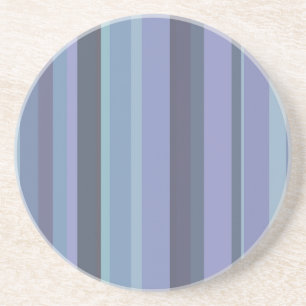 blue-green horizontal stripes sandstone coaster