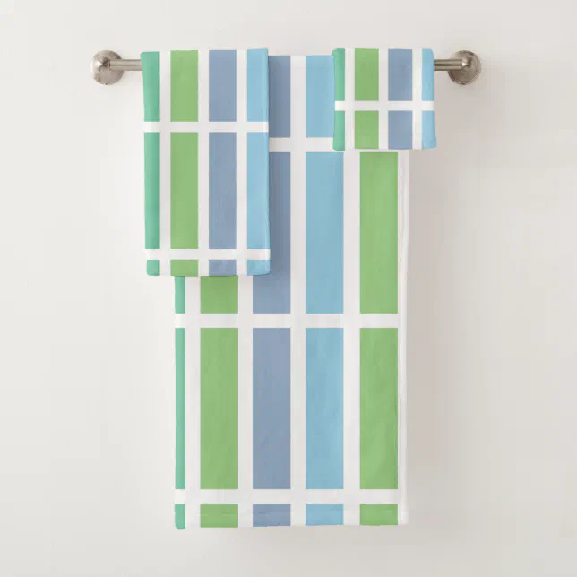 Blue Green Hues Bath Towel Set | Zazzle