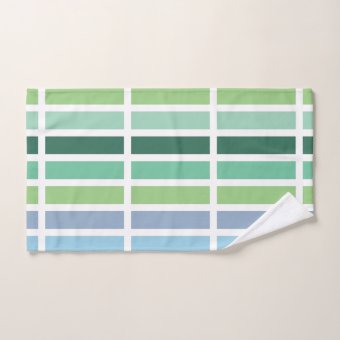 Blue Green Hues Bath Towel Set | Zazzle