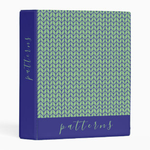 BLUE GREEN KNIT Mini Binder