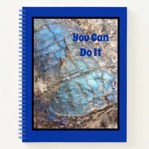 Blue Green Labradorite Rock Photo You Can Do It Notebook