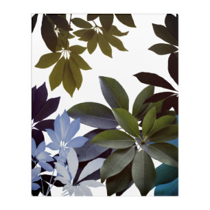 Blue & Green leaves Acrylic Wall Art