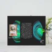 BLUE GREEN LIGHT VORTEX MONOGRAM Tri Fold (Standing Front)