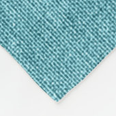 Blue-green Linen With Rustic Blue Wedding Anchor Fleece Blanket (Corner)