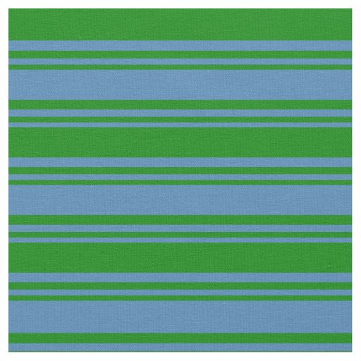 Blue & Green Lines Pattern Fabric