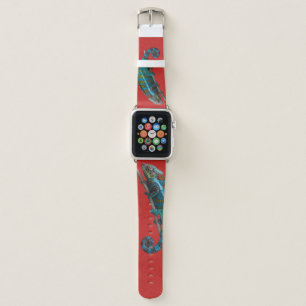 Blue/Green Lizard Apple Watch Band