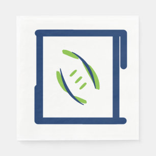 Blue & Green Luuncheon Napkins