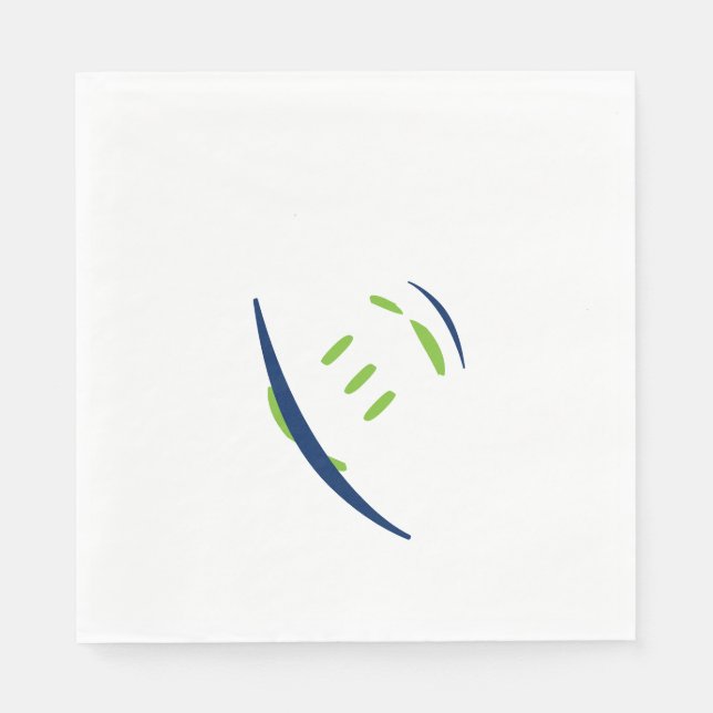 Blue & Green Luuncheon Napkins-Borderless Paper Napkins (Front)
