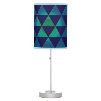 Blue Green Mandala Geometric Triangle Pattern