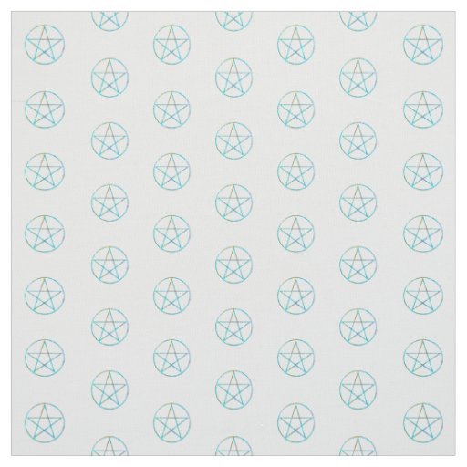 Blue Green Marble Pentagram Fabric
