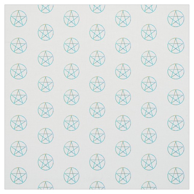 Blue Green Marble Pentagram Fabric (Swatch)