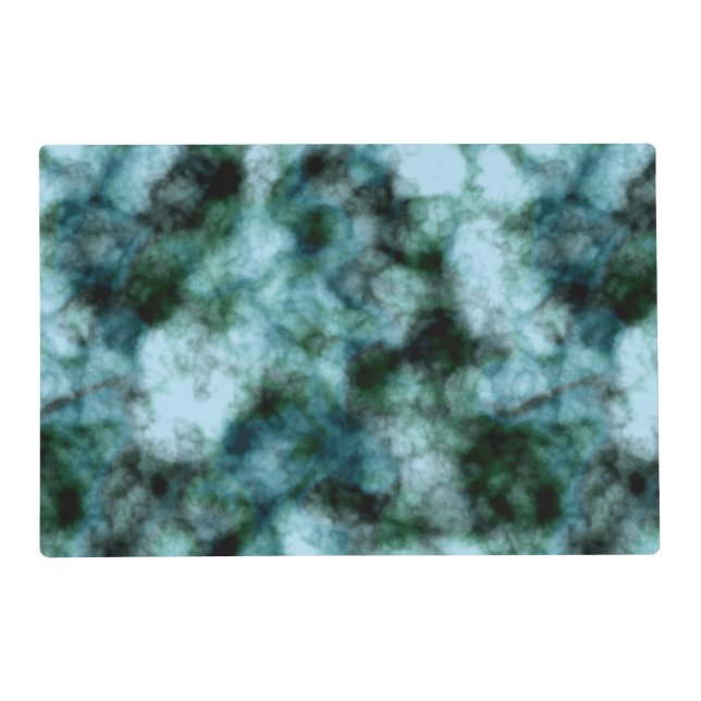 Blue Green marble   Placemat (Back)
