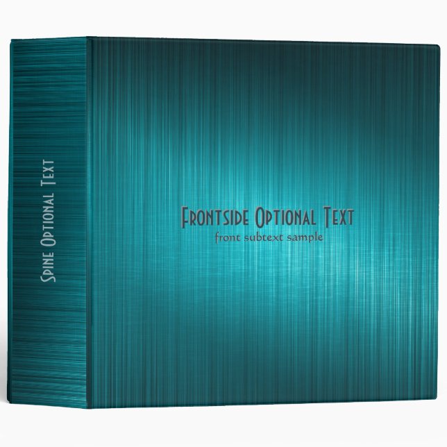 Blue-Green Metallic Look Pattern Binder Customized (Front/Spine)