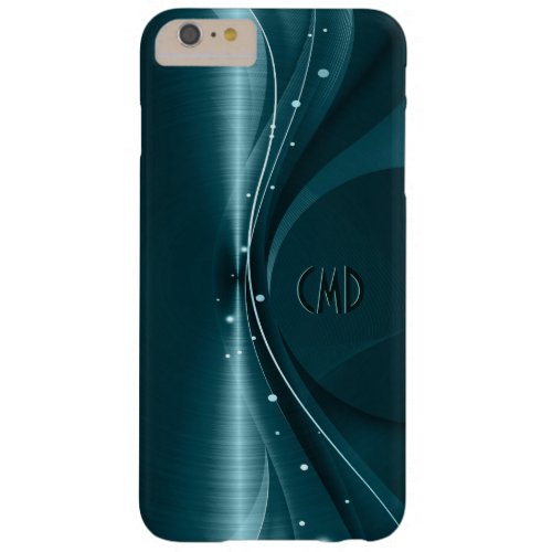 Blue_Green Metallic Retro Dynamic Wave Barely There iPhone 6 Plus Case