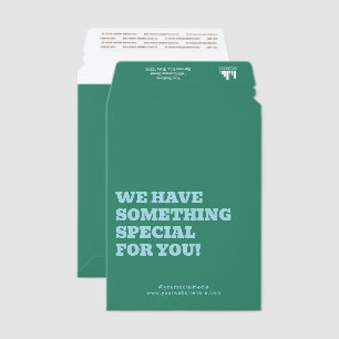 Blue Green Minimal Special Offers Small Business Envelope Mailers