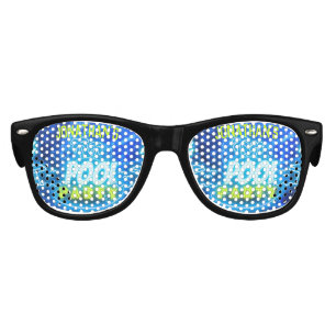 Blue Green Neon Glowing Boys Birthday Pool Party Kids Sunglasses