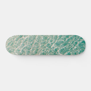 Blue Green Ocean Summer Beach Waves Skateboard