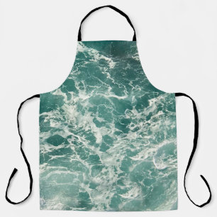 Blue Green Ocean Waves Apron