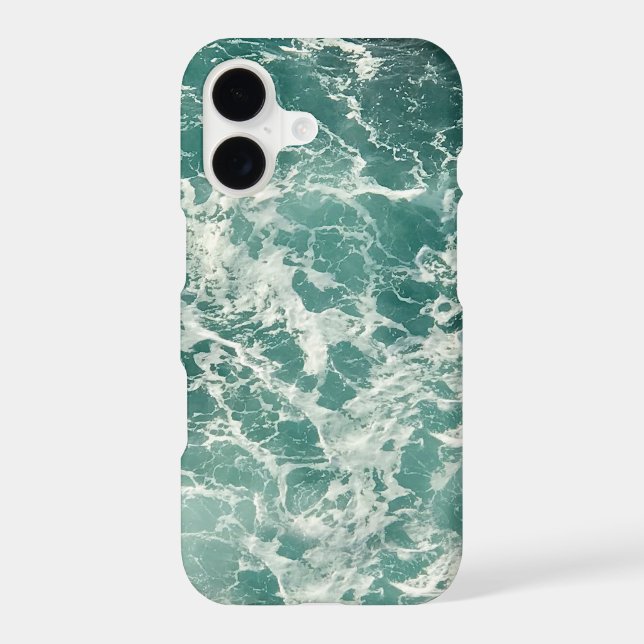 Blue Green Ocean Waves iPhone Case (Back)