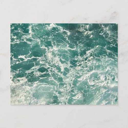 Blue Green Ocean Waves Postcard