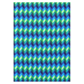 Blue Green Ombre Chevrons Medium Tablecloth