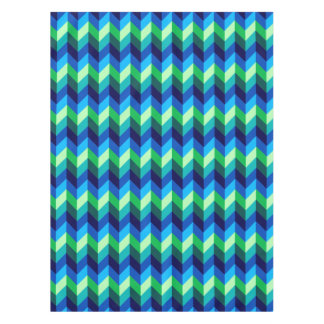 Blue Green Ombre Chevrons Small Tablecloth