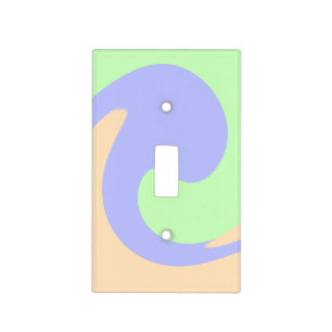 Blue green ombre fluid marble boho bold pattern light switch cover