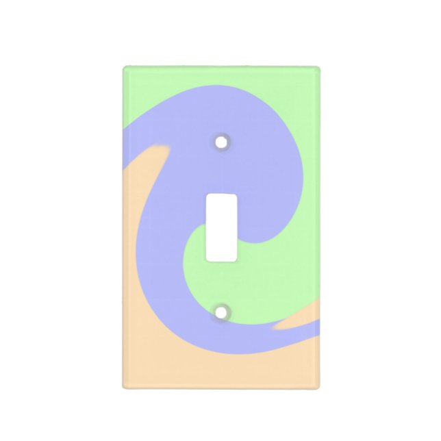Blue green ombre fluid marble boho bold pattern  light switch cover (Front)