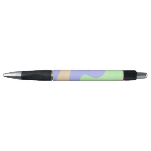 Blue green ombre fluid marble boho bold pattern pen