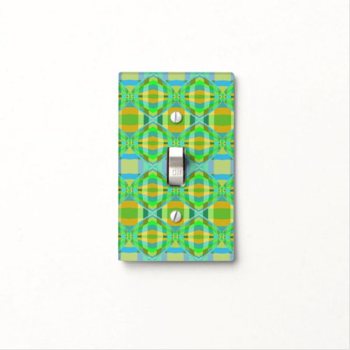 Blue Green Orange Purple Creamy Lattice Pattern  Light Switch Cover