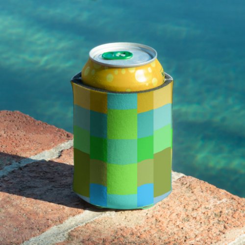 Blue Green Orange Purple Creamy Pattern Abstract Can Cooler