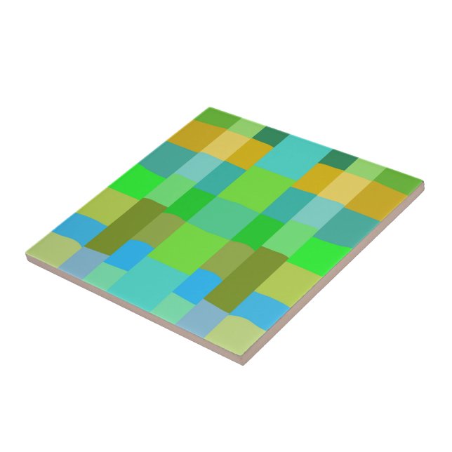 Blue Green Orange Purple Creamy Pattern Abstract  Ceramic Tile (Side)