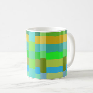 Blue Green Orange Purple Creamy Pattern Abstract Coffee Mug
