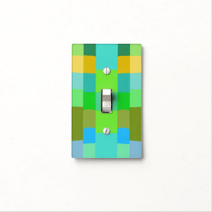 Blue Green Orange Purple Creamy Pattern Abstract Light Switch Cover