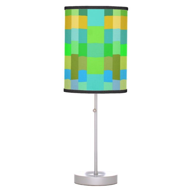 Blue Green Orange Purple Creamy Pattern Abstract Table Lamp (Front)