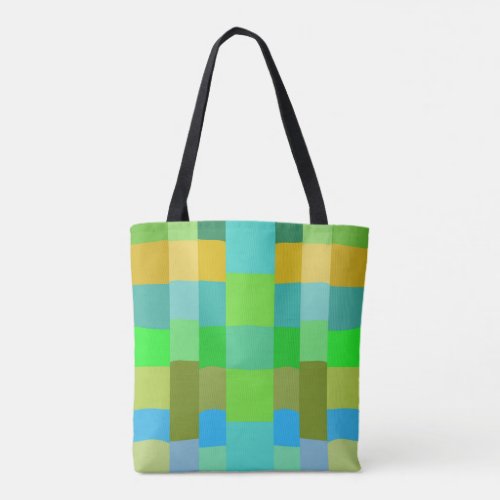 Blue Green Orange Purple Creamy Pattern Abstract Tote Bag