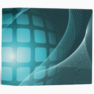 blue green orb abstract notebook 3 ring binder