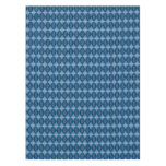 Blue Green Oval Design Tablecloth
