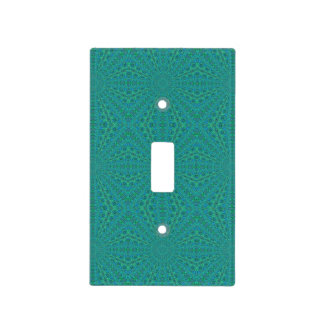 Blue Green Pattern Light Switch Cover