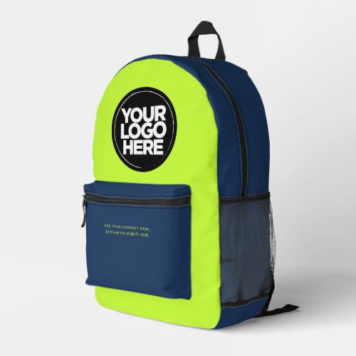 Blue Green  Personalized Corporate Logo and Text Printed Backpack