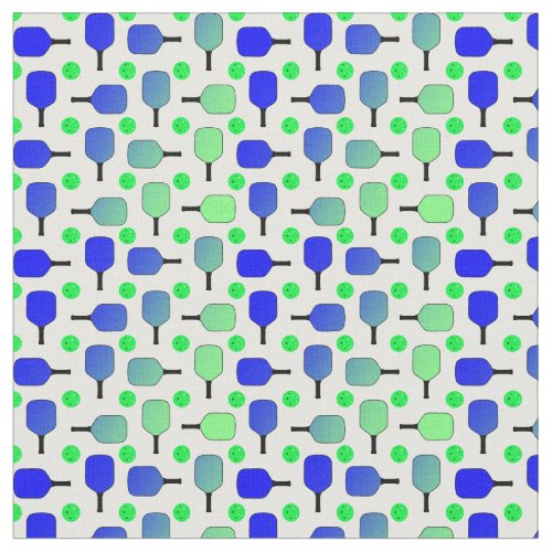Blue  Green Pickleball Paddles Green Pickleballs Fabric