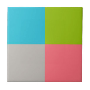 Blue Green Pink Gray Ceramic Tile