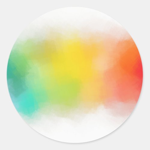 Blue Green Pink Red Yellow Orange Custom Colorful Classic Round Sticker