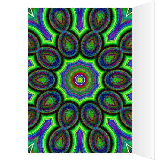 Blue, Green, Pink, Yellow Kaleidoscope (Inside (Left))