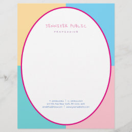 Blue Green Pink Yellow Modern Colorful Template Letterhead